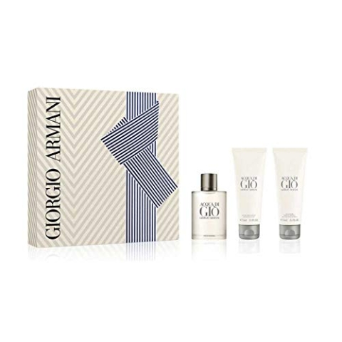 Giorgio Armani Acqua di Giò Homme Duftset (Eau de Toilette,50ml+Duschgel,75ml+Aftershave Balm,75ml), 1er Pack