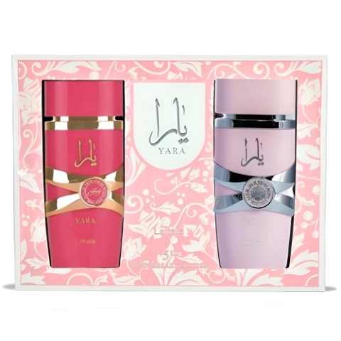 Lattafa Anniversary Edition Yara & Yara Candy Eau de Parfum (100 ml + 100 ml), exklusive Düfte für Damen, süß, blumig und raffiniert