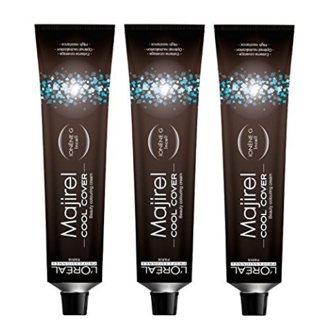 Loreal 3 er Pack Loreal Majirel Cool Cover 50ml 7,1 CC Mittelblond Asch