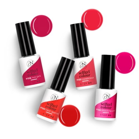 PN Selfcare Gel Nagellack Set – 4 Farben UV Gel Nagellack – Nagellack Set für langanhaltender Glanz – Semi Permanent & tierversuchs frei - Gel Polish Poppy Passion
