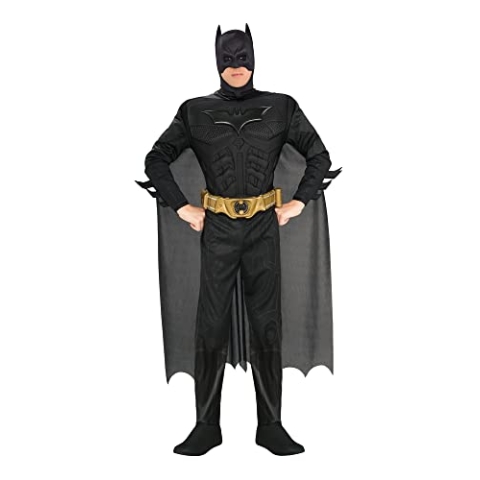 Rubie's 3 880671 M - Deluxe Batman Erwachsene Kostüm, Größe M, Schwarz Halloween
