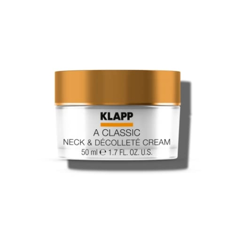 KLAPP Cosmetics - A Classic - Neck & Decollete Cream - mit Vitamin A, E und F schützt vor freien Radikalen und beugt frühzeitiger Hautalterung vor - für anspruchsvolle und reife Haut - 50 ml
