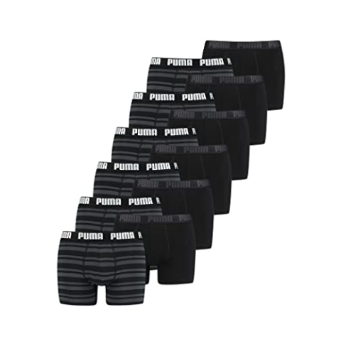 PUMA 12 er Pack Boxer Boxershorts Men Herren Unterhose Pant Unterwäsche, Farbe:200 - Black, Bekleidungsgröße:L
