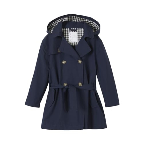 Vertbaudet Mädchen Trenchcoat mit abnehmbarer Kapuze marine 122