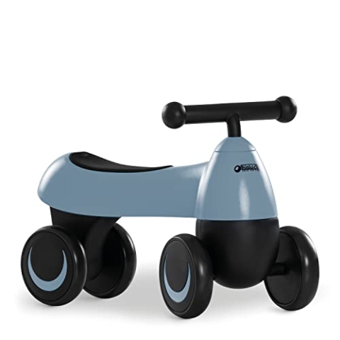 hauck Baby Rutscher 1st Ride Four, Rutschauto ab 18 Monate bis 25 kg, 4 Räder EVA, Ergonomisch, Kippsicher, mit Lenkereinschlagsbegrenzung, Kinderfahrzeug für Indoor & Outdoor (Matt Blue)