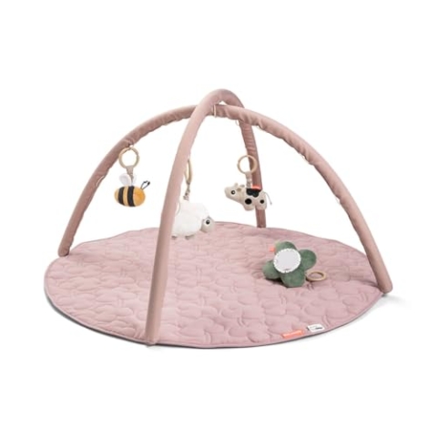 Done by Deer Spielbogen mit Krabbeldecke Tiny farm Rosa