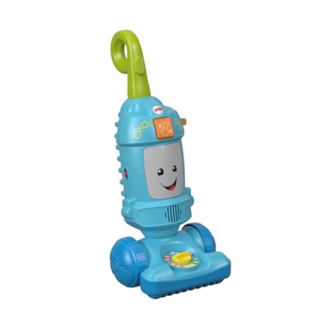 Fisher-Price Laugh & Learn Light-Up Learning Vacuum, Baby and Toddler Push Toy, Multicolour, Ages 12-36 Months FNR97