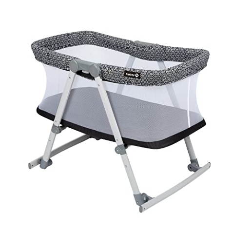 Safety 1st Babybett Morning Star, zusammen-klappbare Babywiege inkl. Reisetasche, geeignet ab der Geburt bis ca. 9 Monate, Geometric