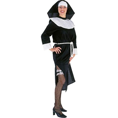 Mottoland Damen Kostüm sexy Nonne als Ordensfrau zu Karneval Fasching Größe 42