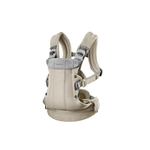 BabyBjörn Babytrage Harmony, 3D-Netzstoff, Grau-Beige