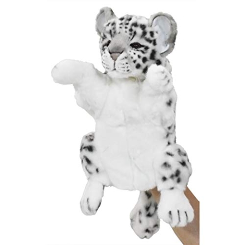 Hansa Tier Plüschtier Schneeleopard Handpuppe 32 cm