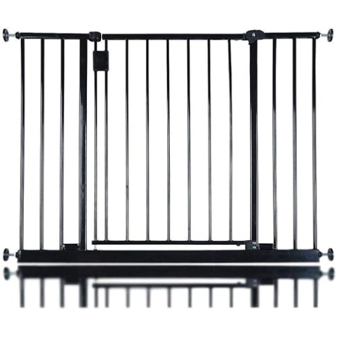 Safetots Extragitter für breite Flure, 97cm - 103cm, Schwarz, Babygitter mit Druckbefestigung, Sicherheitsbarriere für Flure und große Räume, Einfache Installation