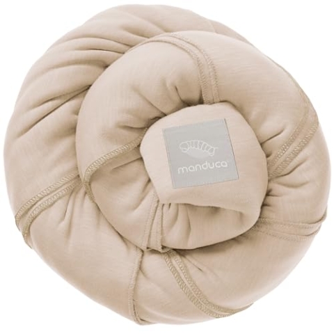 manduca Sling - Babytragetuch - Elastische Babytrage für Neugeborene von der Geburt bis zu 15 kg - Bio-Baumwolle - GOTS zertifiziert