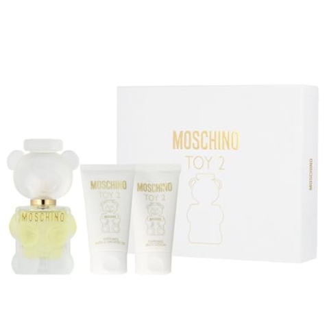 Moschino Toy 2 von Moschino für Frauen, 3-teiliges Geschenkset, 50 ml, Eau de Parfum, Spray, Bade- und Duschgel, Bodylotion