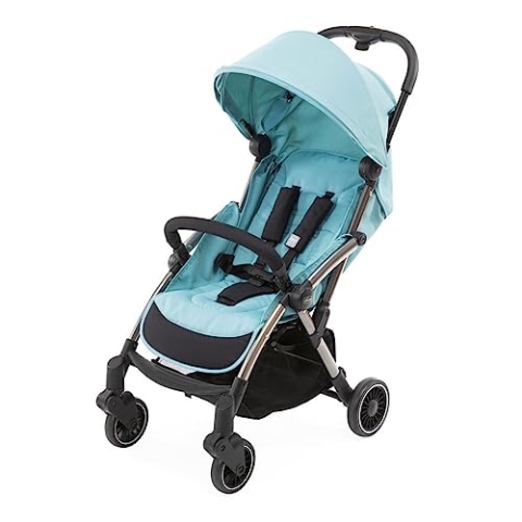 Chicco Cheerio Kinderwagen für Babys, kompakt, von 0 bis 15 kg, ultraleicht, faltbar und neigbar, mit Schlafposition, automatischem Verschluss, Sonnenblende und Regenschutz, Hydra
