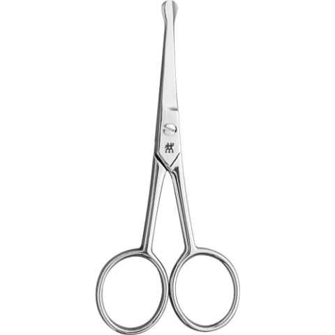 ZWILLING Nasenhaar und Ohrenhaar Schere, Bartschere aus Edelstahl mit Gerader Abgerundeter Spitze, Silber