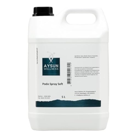 Podo Spray Soft Sprayflüssigkeit (Podispray) - 5 Liter Degros - Transparent - Liquid - Für die Sprühtechnik und sofort einsatzbereit