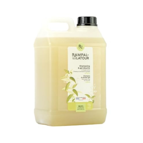 Rampal Latour - Cosmos Organic zertifiziertes Bio-Dusch-Shampoo, Ton-Verbene, 3 l