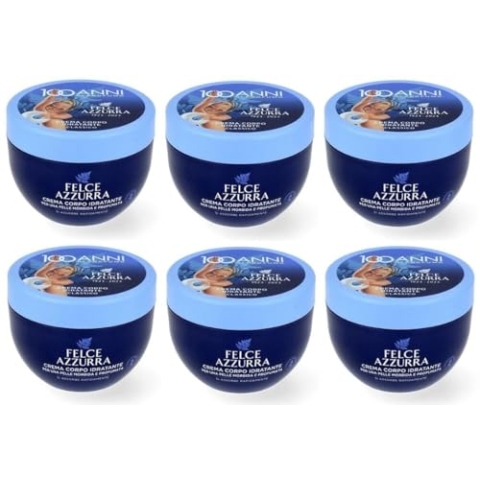 6er-Pack PAGLIERI Felce Azzurra Feuchtigkeitsspendende Körpercreme Crema Corpo Idratante 250ml