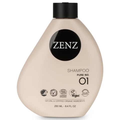 ZENZ | Shampoo | Pure No. 01 | 250 ml | Duftneutral | Aloe Vera, Bio-Kokoswasser & Avocadoöl | Verbessert die Haarstärke und spendet Feuchtigkeit | Silikonfrei | Für alle Haartypen