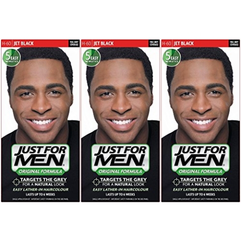 Just for Men, Haarfärbung, Original Formel, Samtschwarz (Jet Black), H60