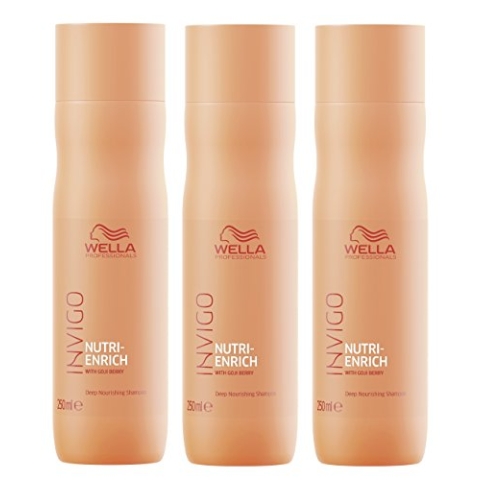 3er Nutri Enrich Deep Nourishing Shampoo Invigo Wella Professionals mit Goji Beeren je 250 ml = 750 ml