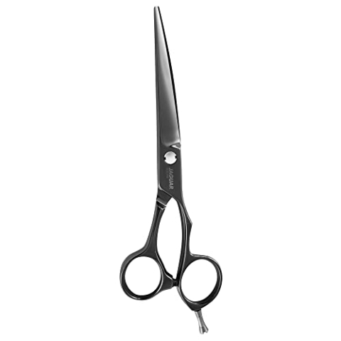 JAGUAR Haarschere XENOX TITAN 5.5" | Friseurschere im Offset-Design | antiallergene schwarze Titan-Hochglanzbeschichtung | Made in Germany