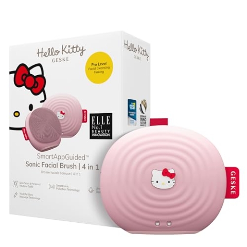 GESKE x Hello Kitty | SmartAppGuided™ Sonic Facial Brush | 4 in 1 | Elektrische Gesichtsreinigungsbürste | Reinigungsbürste | Gesichtsbürste | Hautreinigung | Skincare | sanfte Reinigung