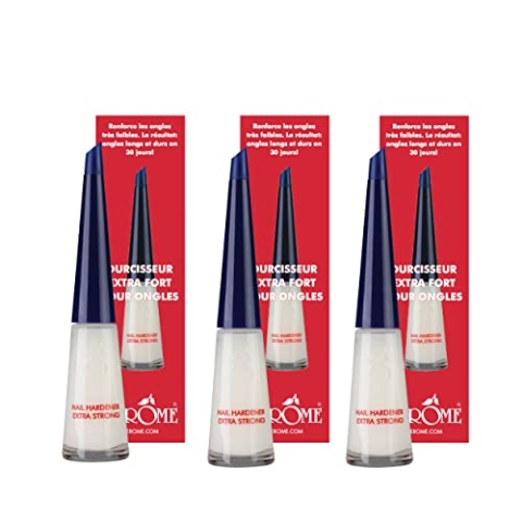 Herome 3-Pack Nagelhärter Extra Stark (Nail Hardener Extra Strong) - Nagelverstärker Garantiert Feste Nägel, Schon nach acht Tagen sind die ersten Ergebnisse spürbar. - 3 * 10ml.