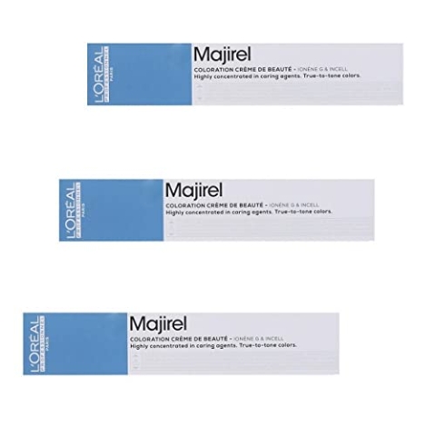 3x Loreal Majirel 6,1 Dunkelblond Asch Creme Haarfarbe - 50ml