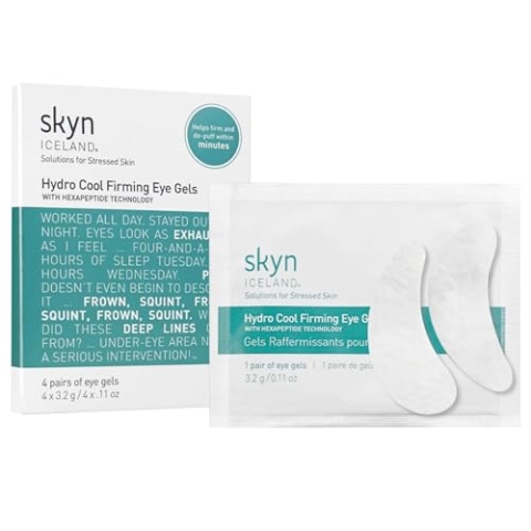 skyn ICELAND Hydro Cool Augenpads 4 Paar - Gegen Augenringe, Tränensäcke und Falten - Feuchtigkeitsspendend, Erfrischend, Kühlend