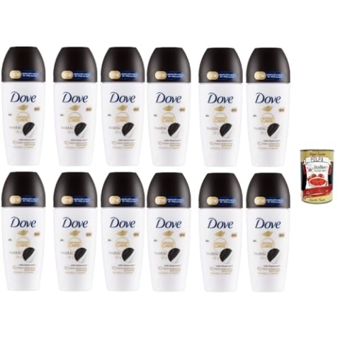 12x Dove Deo Advanced Care Invisible Dry Roll On Deodorant Antitranspirant Deodorant 48 Stunden 50 ml + Italian Gourmet Polpa 400g