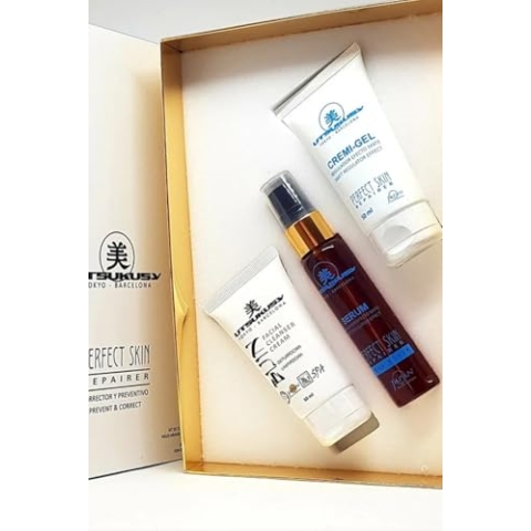 Utsukusy - PERFECT SKIN HAUSPFLEGE-SET - Cremigel 50ml + Serum 40ml + Bijin Reinigungscreme 50ml - Für eine makellose und strahlende Haut.