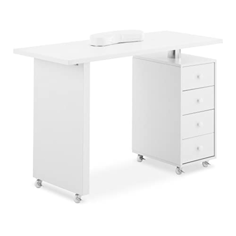 Physa Phy-MT-9 Nageltisch 4 Schubladen 6 Räder Maniküretisch Nagelstudio-Tisch