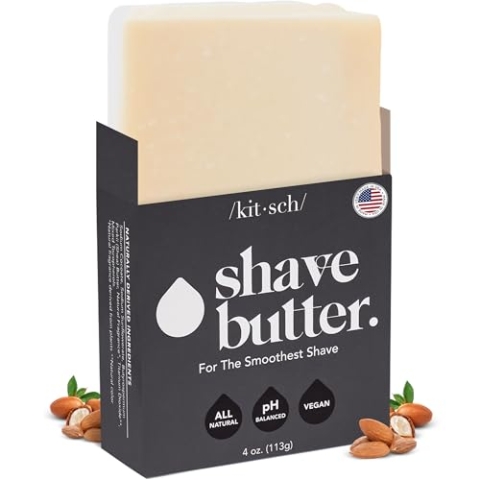 Weiche Bartbutter für Herren: Feuchtigkeitsspendender Rasierstab für empfindliche Haut | Paraben- und Sulfatfreier Rasierstab | Rasierstab für weiche und glatte Haut | Rasierstab