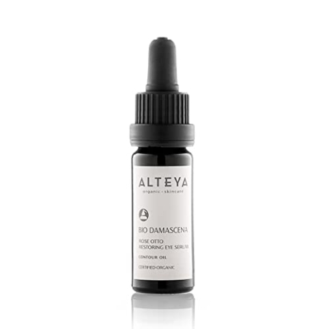 Alteya Bio Regenerierendes Augenserum 10ml – USDA Organic-zertifiziert Rein Natürlich Augenkonturenserum auf der Basis von ätherischem Damaszener-Rosenöl in therapeutischer Qualität