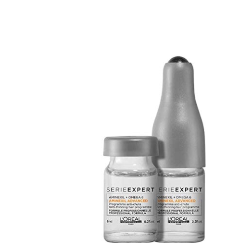 L'Oréal Paris Serie Expert Aminexil Advanced, Anti-Haarausfall Intensiv-Kur, Serum für dünner werdendes Haar, stimuliert Haarwachstum & pflegt die Kopfhaut, 10x6 ml