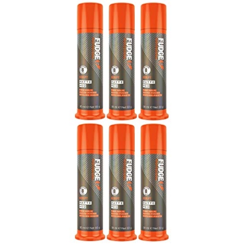 Fudge Matte Hed 6er 85 ml Haarpaste, Orange, Paste, Röhre, 510 ml, Hohe Viskosität, Supermattes Finish, Volumenvergrößerung, Struktur und Definition, Feuchtigkeitsspendend, Glanzgebend