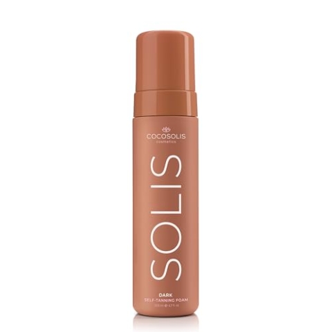 COCOSOLIS SOLIS Dark Selbstbräuner für Gesicht und Körper, Mousse für satte natürliche und langanhaltende Bräune, mit pflanzlichem DHA
