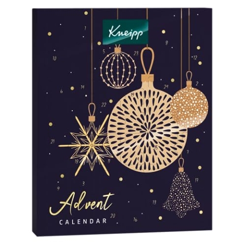 Kneipp Geschenkpackung Adventskalender 2023 - 24 Tage voller Überraschungen mit Pflegeölbädern, Bade-Essenzen, Haut- & Massageölen, Badekristallen, Handcremes uvw. - ideal als Geschenk