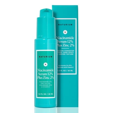 Naturium Niacinamide Face Serum 12% Plus Zinc 2%, Hyaluronic Acid and Vitamin E is a dark spot remover, pore minimiser and skin ageing