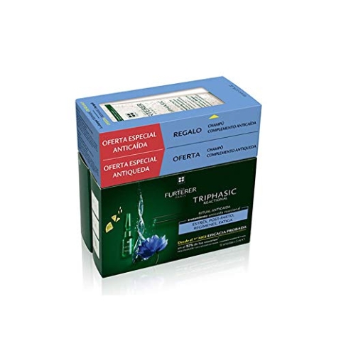 René Furterer Triphasic Reactional Kur bei temporärem Haarausfall, 12 Ampullen, 40 g