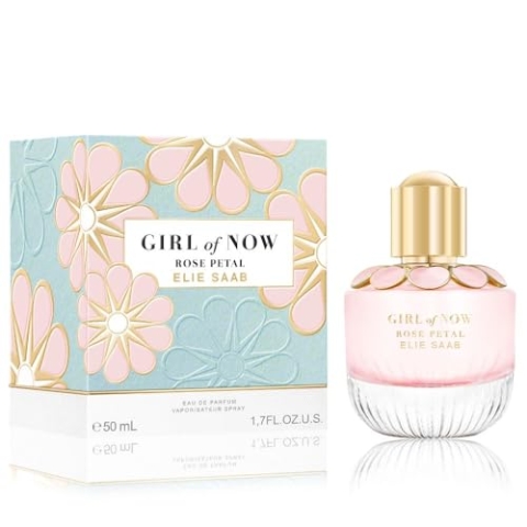 Elie Saab Girl of Now Rose Petal 50 ml – Eau de Parfum – Frauen Parfüm – Fruchtig-floraler Duft – Fruchtige und Florale Noten – Transparenter Glasflakon