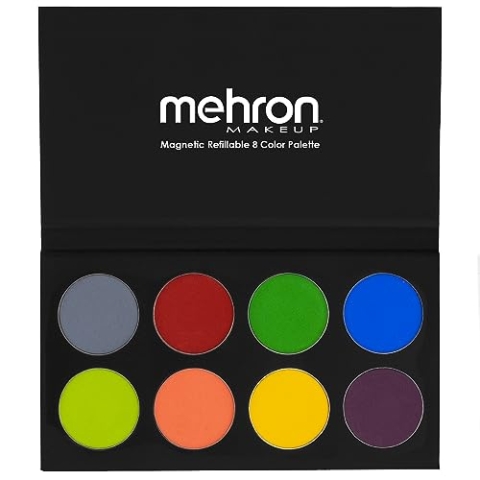 Mehron Paradise Make-up AQ 8 Color (Tropical) | Magnetische nachfüllbare Körperfarben- und Gesichtsfarben-Palette | Professionelle Schminke für Kostüme, SFX, Halloween & Cosplay