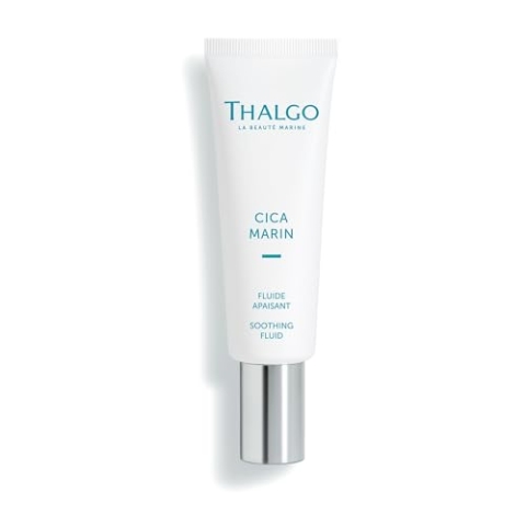THALGO Beruhigendes Fluid aus der professionellen Produktlinie CICA Marin, die erste SOS-Pflegelinie mit marinen Präbiotika, repariert, beruhigt und stärkt empfindliche und geschwächte Haut