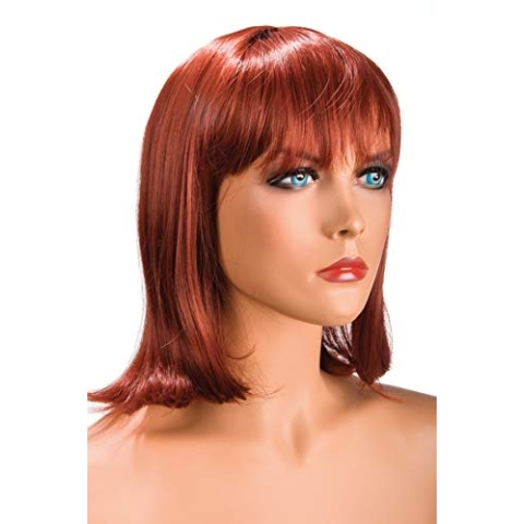 World Wigs Perücke Rousse quadratisch mittellange/Pony