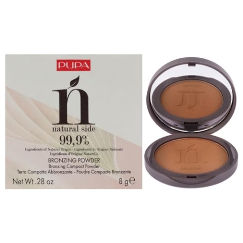 PUPA Milano Natural Side Bronzing Powder – 002 Natural Bronze für Frauen, 7,8 g Pulver