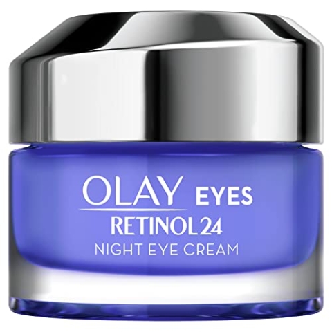 Olay Retinol 24 Crema de ojos de noche, Crema facial retinol sin fragancia para una piel suave y radiante, 15 ml
