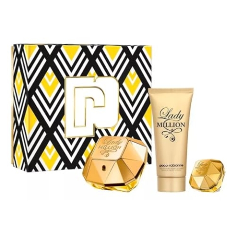 PACO LADY MILLION SET: EDP SPRAY 80ML + EDP 5ML + BODY LOTION 100ML