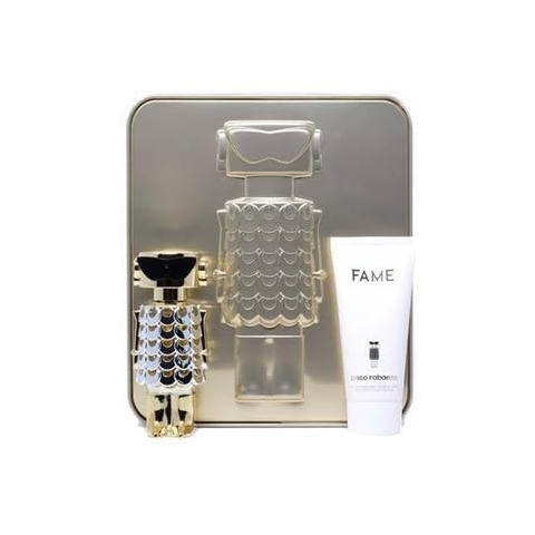 Paco Rabanne Fame Eau de Parfum Spray 50 ml und Body Lotion 75 ml Set für Frauen – OVP